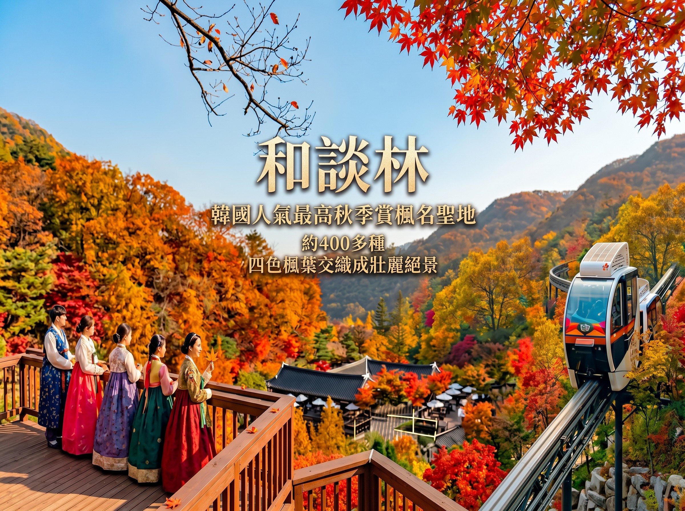 (團號 : HT-01)  (一人成團)  踩進秋詩篇篇 【和談林紅葉毯＋南山塔心願鎖 美食一天團】